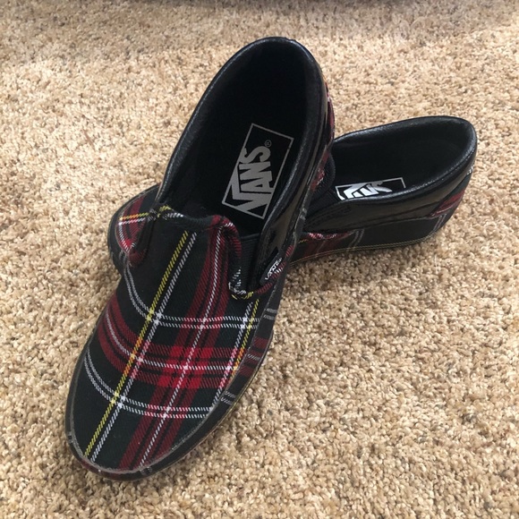 patent plaid vans
